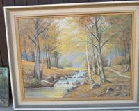 Öl gemälde Wald bach Gottwald gerahmt 95 x 74 cm Bayern - Ichenhausen Vorschau