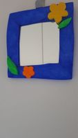 kleiner Spiegel zum Aufhängen, für Kinder, blaur Rahmen, Blumen Nordrhein-Westfalen - Erkrath Vorschau