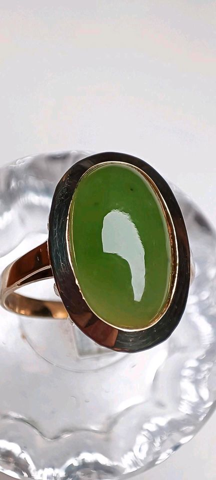 Vintage Jade Ring 333 Gold 8 k 55 in Reinstorf