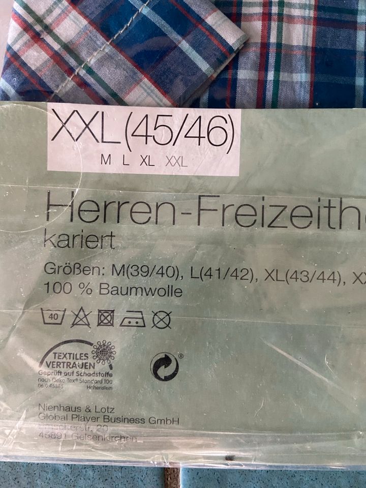 NEU Hemd kariert , Kurzarm Gr XXL in Erbes-Büdesheim