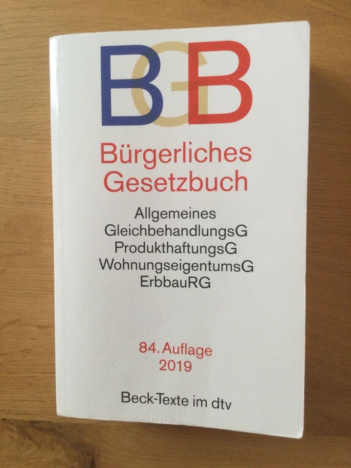 BGB Bürgerliches Gesetzbuch, 84. Auflage 2019, Beck-Texte im dtv in Niederkrüchten