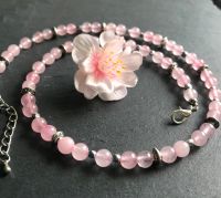 Set Kette Armband Edelstein Rosenquarz rosa silber Perlenkette Frankfurt am Main - Nieder-Eschbach Vorschau