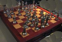 Schach Schachspiel Zinn Figuren Römer gegen Römer sigo u.Kassette Baden-Württemberg - Stutzenklinge Vorschau