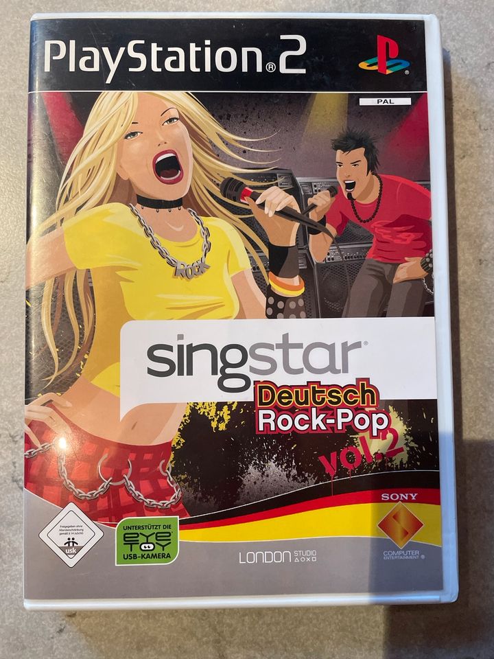 PlayStation 2 Singstar Deutsch Rock-Pop mit Mikrofone in Siegenburg