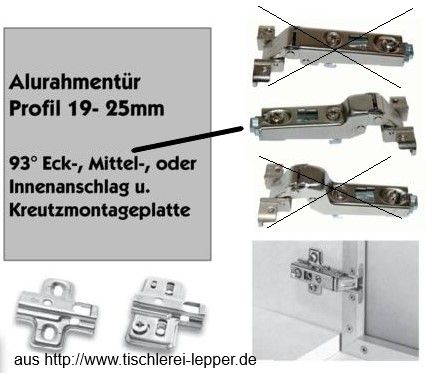 20 Scharniere für Alu Rahmen Mittelanschlag mit Dämpfung, neu in Nienburg (Weser)