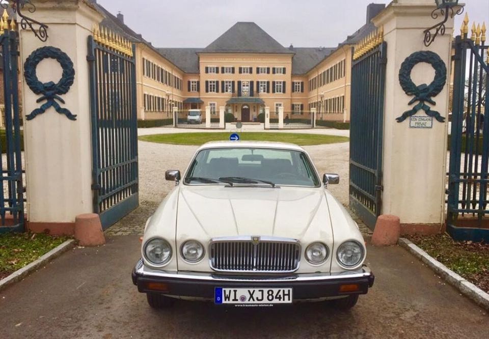 Oldtimer von Jaguar als Hochzeitsauto mit Chauffeur mieten in Wiesbaden