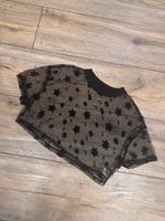 Süßes Crop Top mit Sternen Muster durchsichtig in schwarz Bayern - Frensdorf Vorschau