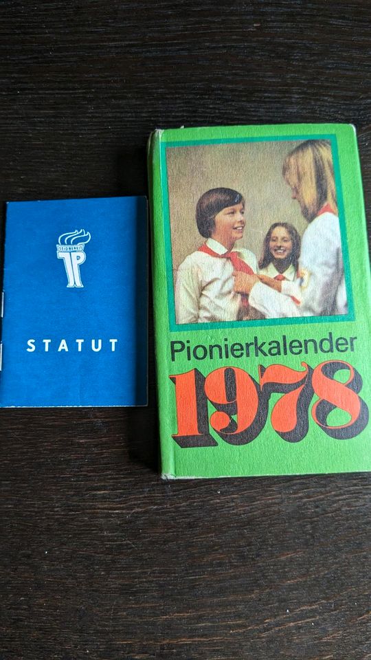 Pionierkalender 1978 und Statut der Pionierorg. in Schkölen