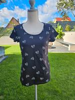 T-Shirt schwarz Herzen Größe S 36 neu Brandenburg - Potsdam Vorschau