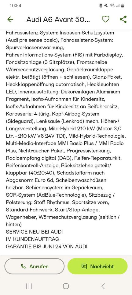 Audi A6 50TDI Quattro Sport Automatik Garantie in Gütersloh