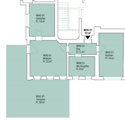 2-Raum-Wohnung mit sonniger Terrasse in Lychen