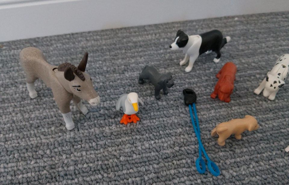Playmobil Tiere, Hund, Katze, Hasen in Springe