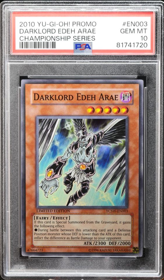 Yu-Gi-Oh! Darklord Edeh Arae YCSW PSA 10 CHAMPIONSHIP SERIES SR in Albstadt