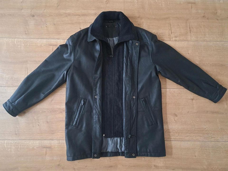 Lederjacke Nappaleder, Farbe schwarz, Größe 50 in Marl