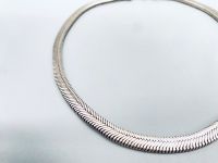 KETTE COLLIER SILBER HERRINGBONE MASSIV STERLING 65 g STATEMENT Berlin - Charlottenburg Vorschau