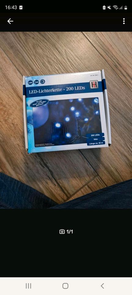 Lichterkette LED 200 LEDS Innen und außen blau in Neetze