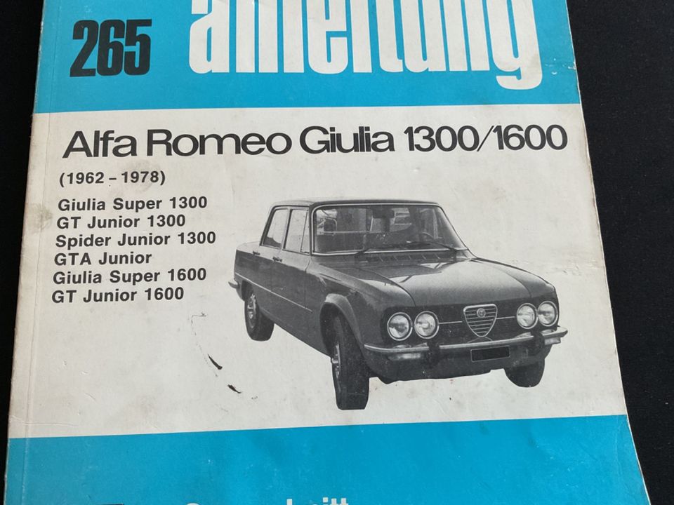 Alfa Romeo Guilia 1300 / 1600  Reparatur Bedienungsanleitung in Kiel