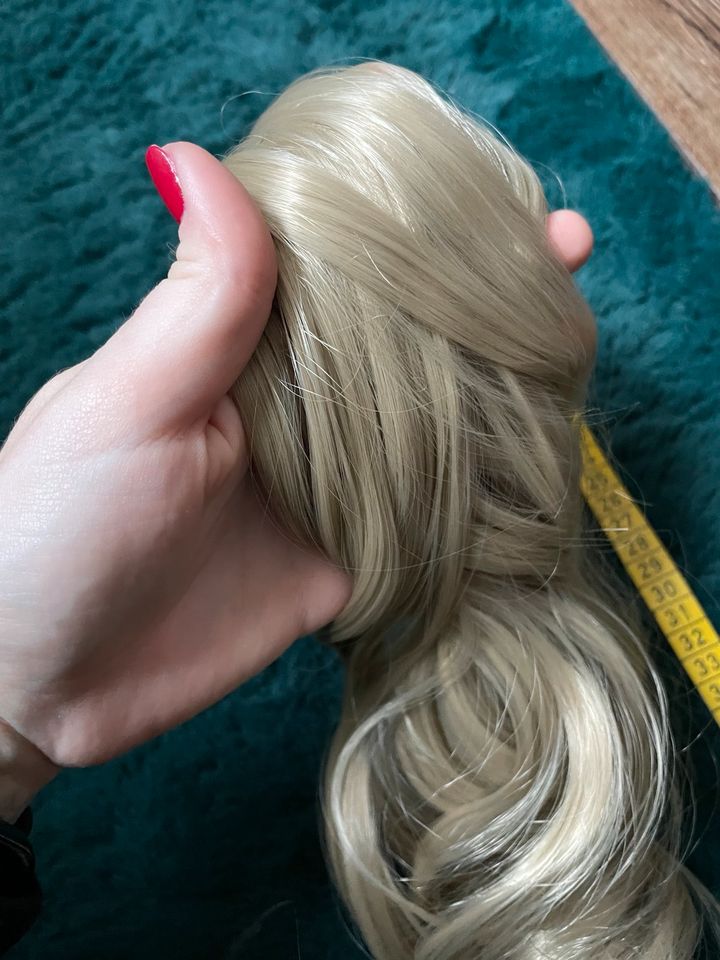 55cm Exstensions Haarverlängerung Clip in Platinblond Hellblond in Berlin