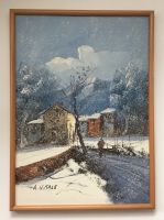 Gemälde, Öl auf Leinwand, Winterlandschaft von A. Vitale Bayern - Gangkofen Vorschau