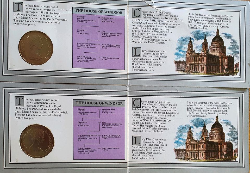 Medaille Charles & Diana 1981 in Lüdenscheid