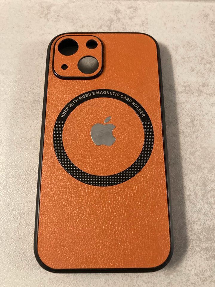 Apple iPhone 13 mini Hülle MagSafe Case orange braun *NEU* in Stadtroda
