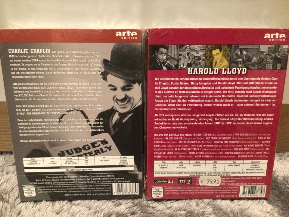 Charlie Chaplin & Harold Lloyd /Die Kurzfilme (DVD) Nagelneu in Berlin