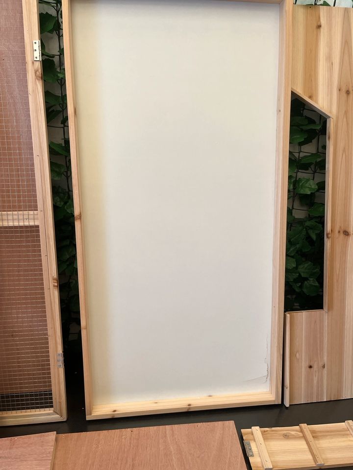 XXL 3 Etagen Nagerkäfig, 4-eckig, 1150 x 600 x 580 mm, aus Holz in Gladbeck
