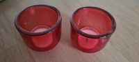 Teelichthalter Teelichtglas Teelichter rot 2 Stück Nordrhein-Westfalen - Castrop-Rauxel Vorschau