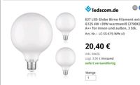 2x e27. 4 watt led globe lampen occhio München - Au-Haidhausen Vorschau