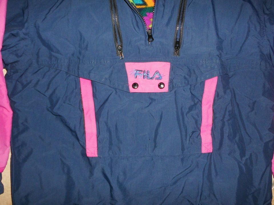 Fila Winterjacke Gr. 52 Unisex Wendehuddie Fleece Dunkelblau in Bochum