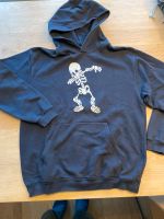 Hoodie blau Gr 164 mit Dub Geste Skelett Bayern - Lauben Vorschau