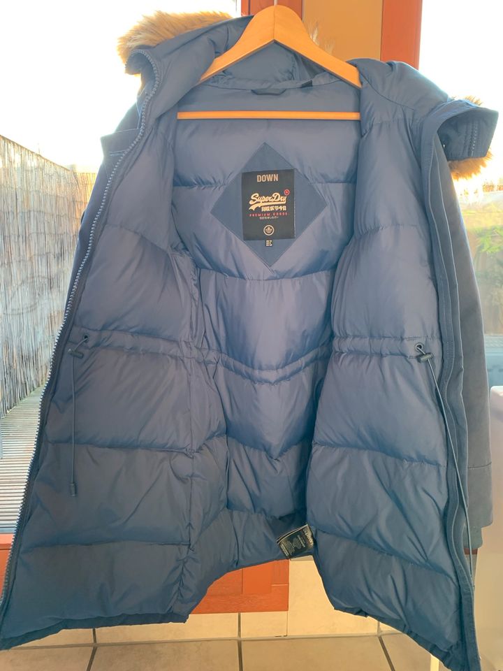 Superdry Jacke Parka Mantel Daune M 38 blau in Bochum