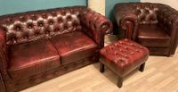 Chesterfield Ledersofa 2 sitzer und Sessel Rostock - Gehlsdorf Vorschau