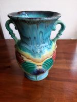 Wunderschöne bunte Vintage Fat Lava Keramik Vase mit Henkeln Sachsen - Plauen Vorschau