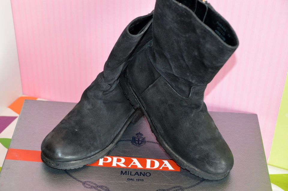 Prada Milano Boots Stiefel Stiefelette Schuhe 32 mit Karton NP200 in Heppenheim (Bergstraße)