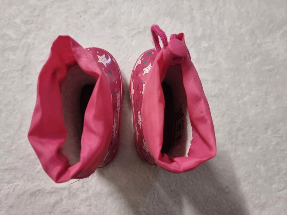 Mädchen 24 Schuhe Gummistiefel Stiefel pink Warmfutter in Paderborn