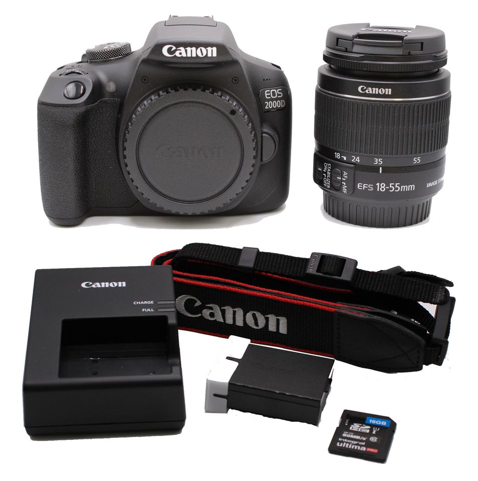 Canon EOS 2000D Kit 18-55 mm + 16GB SD + Tasche in Dortmund