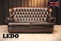 Chesterfield 3er Sofa, Couch Rindleder, antik-braun Nordrhein-Westfalen - Heinsberg Vorschau