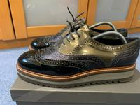 Maripé Schnürschuhe schwarz blau silber, NP 148 EUR, Gr 40 Hessen - Rosbach (v d Höhe) Vorschau