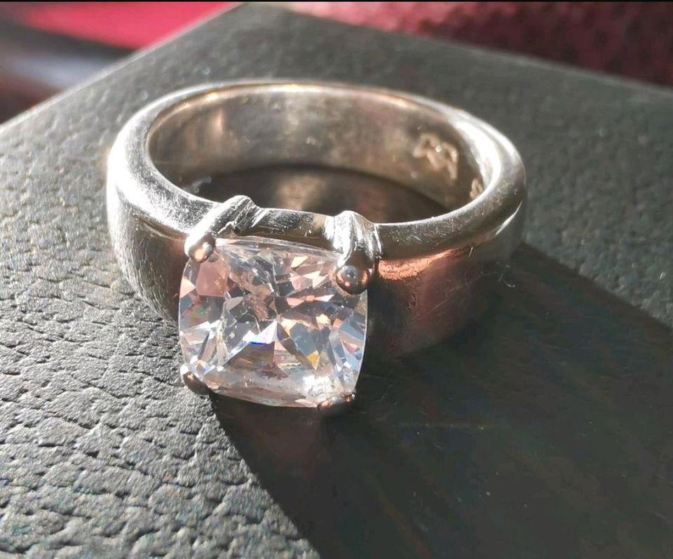 Ring 925 Sterling Silber Zirkonia Gr 55 Nachlass in Klausdorf