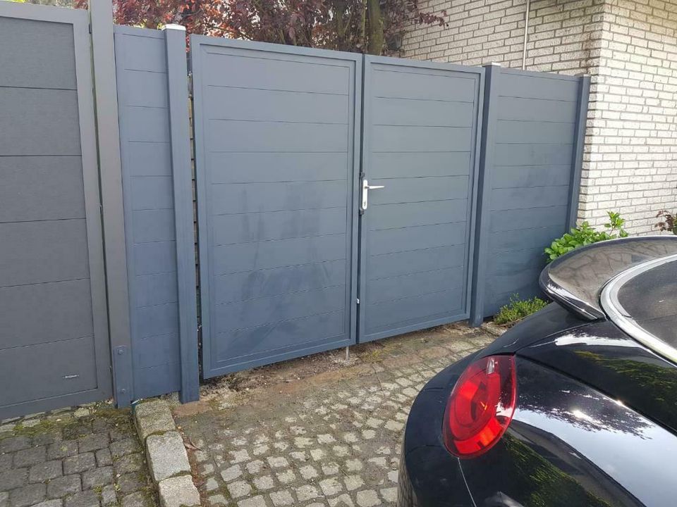 Sichtschutzzaun Gartenzaun Trennwand Aluzaun Sichtschutz Zaun Alu in Grevenbroich