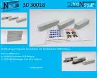 3D30018 Spur N Bausatz 3x Container Werbeflächen 40ft hellgrau Hessen - Eschwege Vorschau