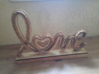 Schriftzug love mit Beleuchtung Holz Hochzeit Wedding Hessen - Liebenau Vorschau