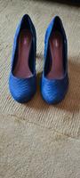Damen-Pumps, blaue Farbe, Leder in Größe 39,5/40 Nordrhein-Westfalen - Langenfeld Vorschau