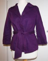 Damen zara Blazer Jacke breite Gürtel lila S Hessen - Groß-Gerau Vorschau