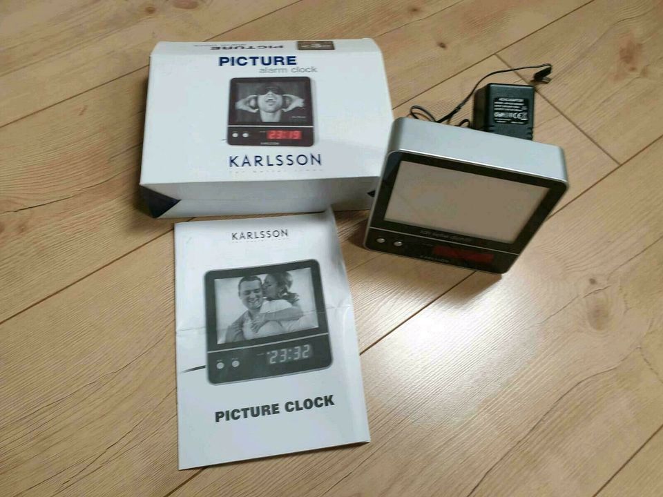 Karlson KA4420 Foto Wecker Aufnahme Uhr Bild Alarm Ich liebe Dich in Langenselbold