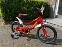 Bachtenkirch Kinderfahrrad 16 Zoll Feuerwehr rot Düsseldorf - Garath Vorschau