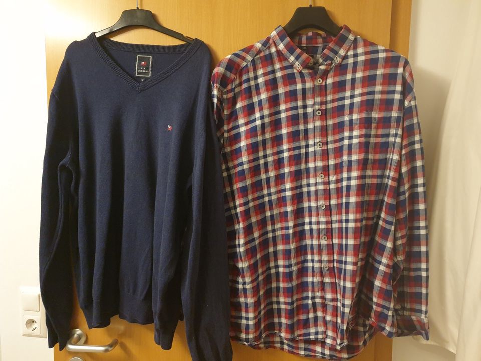 2tlg. Set Männer Pullover & Hemd Karolook auch einzeln Gr XXL in Leipzig