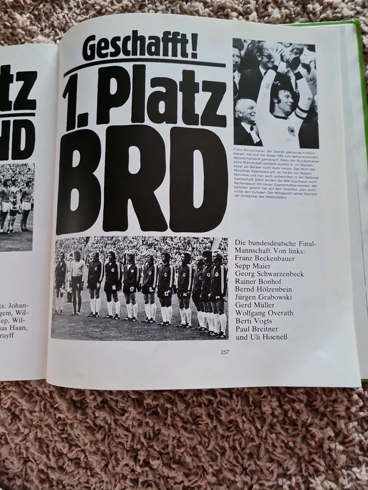 Buch Fussball WM 1974,top,Versand in Weimar (Lahn)