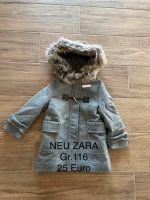 Zara Mantel NEU 116 grau mit Fell Bayern - Althegnenberg Vorschau